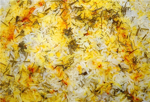 米饭,药草,藏红花