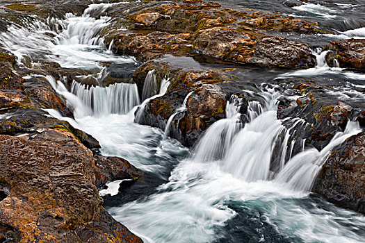 小,瀑布,冰岛