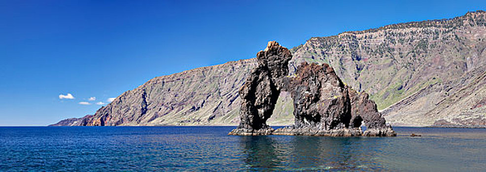 干盐湖,湾,石头,拱形,加纳利群岛,西班牙,欧洲