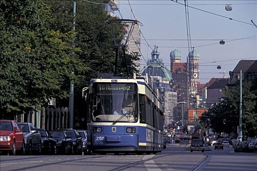 轨道,有轨电车,慕尼黑,德国