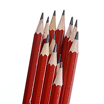 红色,纸,铅笔