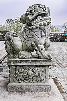 江西省赣州市八镜台石狮雕像建筑景观