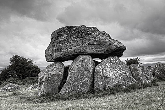 卡洛莫尔,巨石,墓地,爱尔兰,欧洲