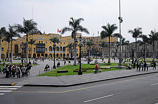 广场,阿玛斯,利马,历史,中心,秘鲁,南美,拉丁美洲