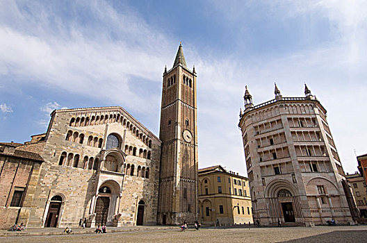 中央教堂,大教堂,洗礼堂,艾米利亚-罗马涅大区,意大利