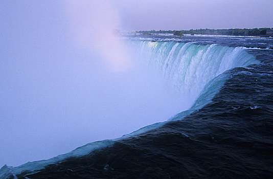 加拿大,安大略省,尼亚加拉瀑布,尼亚加拉河,马蹄铁瀑布,晚间