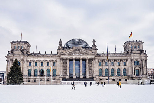 德国,议会,冬天