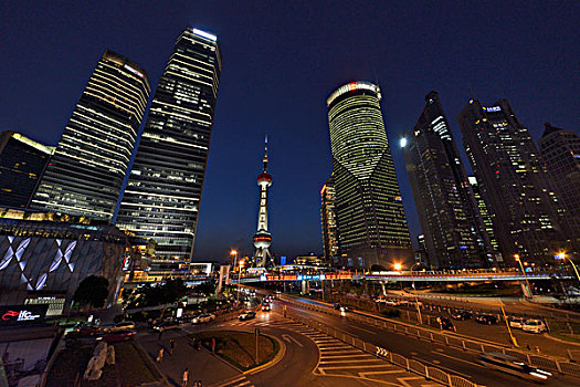 陆家嘴夜景上海浦东陆家嘴夜景上海浦东陆家嘴夜景全景杨浦大桥五角场