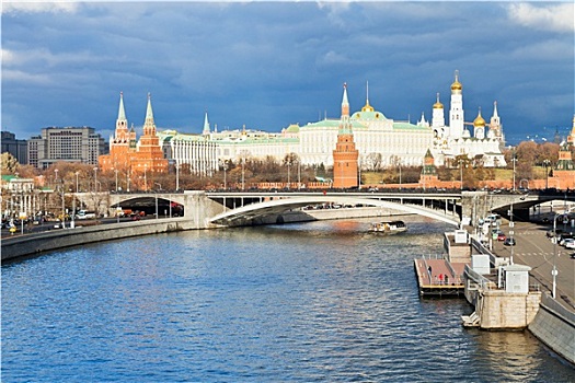 光亮,莫斯科,克里姆林宫,河