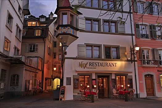 餐馆,历史,老城,卢塞恩市,河,瑞士