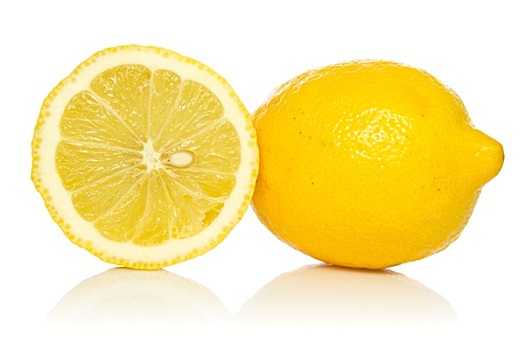 两个,柠檬,反射