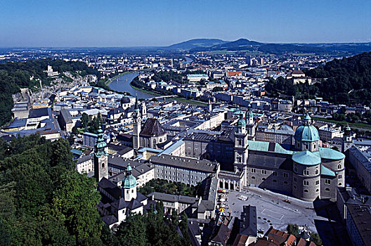 奥地利,萨尔茨堡大教堂,天际线