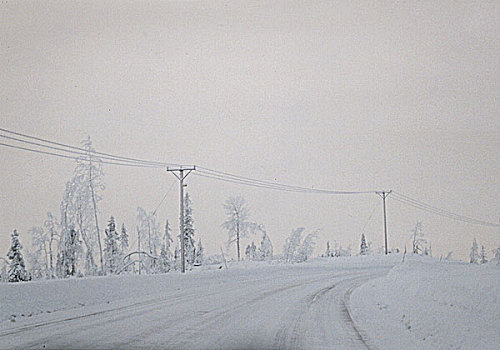 弯路,冬季风景
