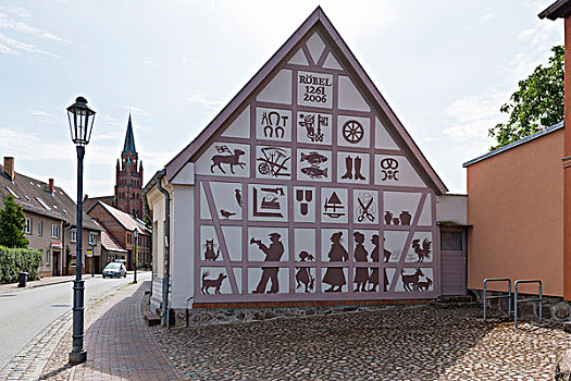 德国,梅克伦堡前波莫瑞州,建筑,描绘,住房