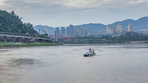 四川宜宾三江汇流自然景观