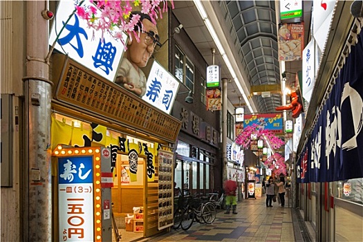 街道,商店,小路,大阪