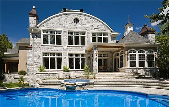 大,房子,游泳池