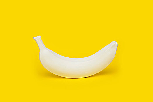 香蕉,涂绘,白色,黄色背景