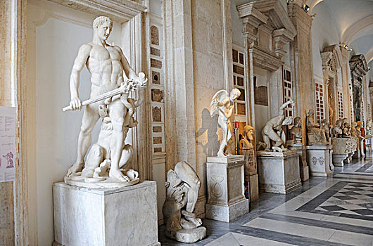 雕塑,卡比托山,博物馆,罗马,意大利,欧洲