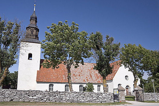 教堂,岛屿,哥特兰岛,瑞典
