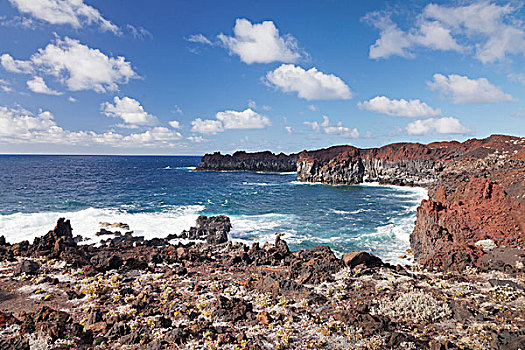 陡峭,岩石海岸,加纳利群岛,西班牙,欧洲