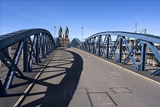 蓝色,桥,铁路,中心,巴登符腾堡,德国