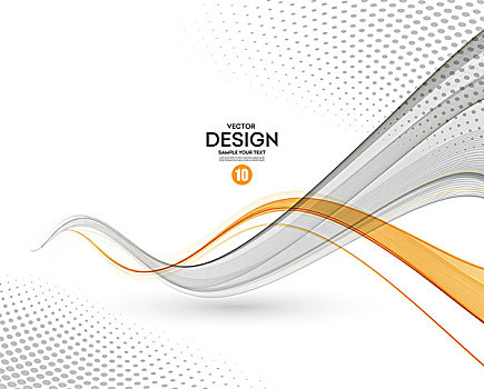 抽象,背景,灰色,橙色,线条,小册子,网站,设计,插画