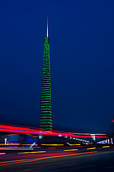 驻马店市天中塔夜景