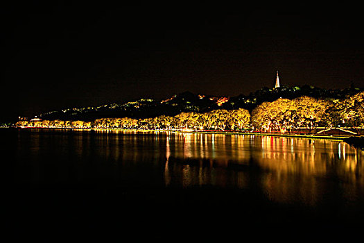 杭州,北山路,夜景