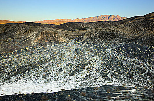 火山,灰色,沉积,死亡谷国家公园,加利福尼亚