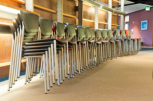 椅子,办公室,一堆,排列,公司会议