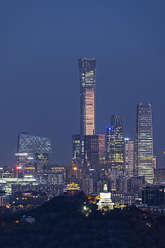 夜色下的北京cbd
