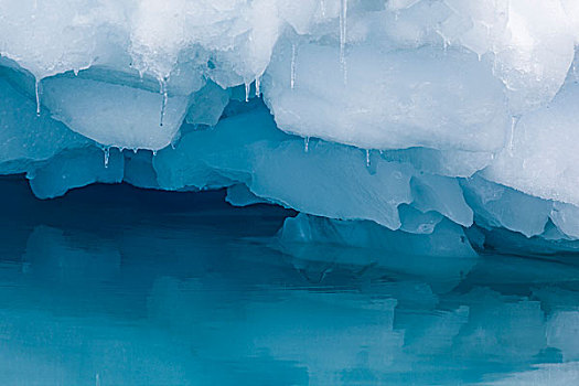 南极,特写,冰山,反射