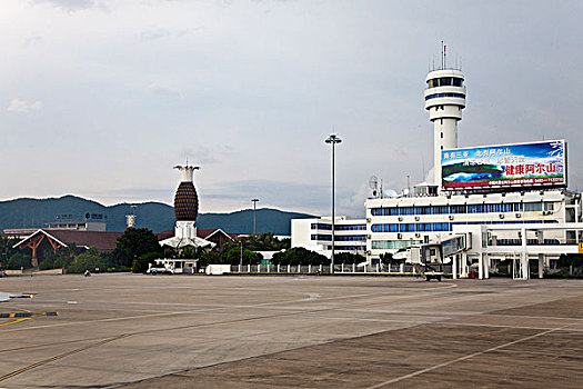 海南三亚机场航拍