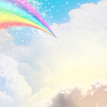 彩虹,天空