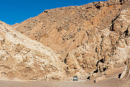 卡车,山谷,月亮,阿塔卡马沙漠,智利
