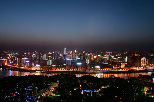 夜晚下的重慶風光