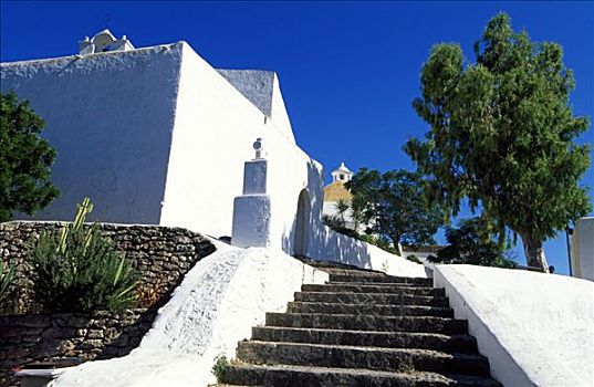 牢固,教堂,伊比沙岛,巴利阿里群岛,西班牙