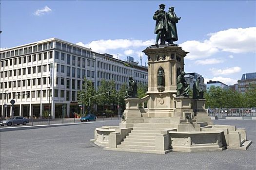 古登堡,纪念建筑,法兰克福,黑森州,德国,欧洲