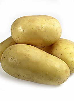 水果布丁,土豆,马铃薯,白色背景