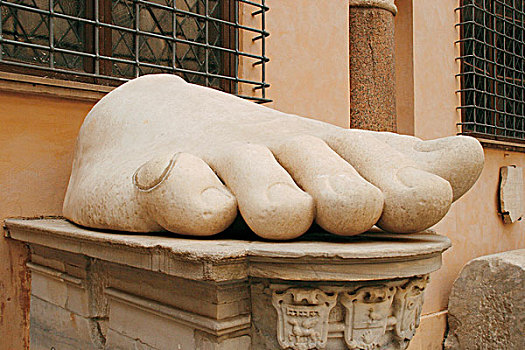 罗马,帝王,最好,基督教,脚,巨大,雕塑,意大利