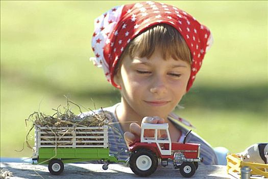 孩子,农业机械