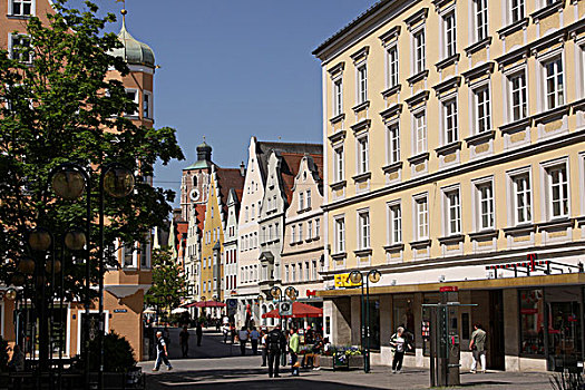 街道,因格尔斯塔德特,巴伐利亚,德国,欧洲