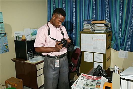 照片,新闻记者,报纸,港口,巴布亚新几内亚,美拉尼西亚