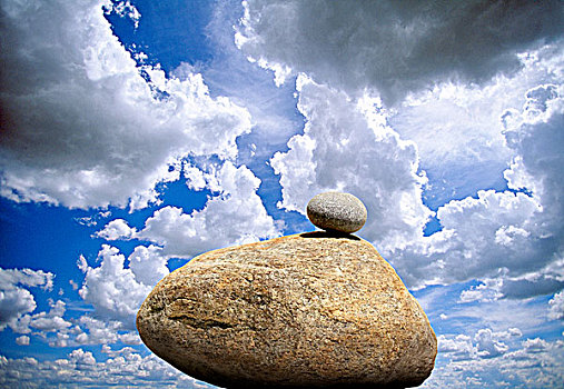 石头,堆,禅,累石堆,背景,蒙特利尔,魁北克,加拿大