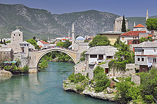 古桥,莫斯塔尔,波斯尼亚,黑塞哥维那