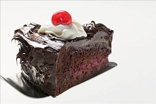 巧克力蛋糕,奶油,樱桃,蛋糕盘