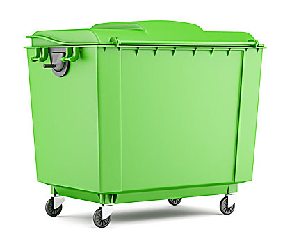 绿色,垃圾桶,隔绝,白色背景,背景