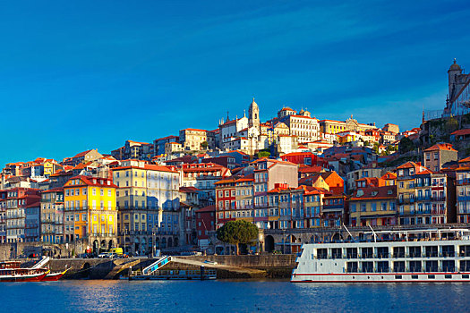 有趣,彩色,房子,老城,波尔图,葡萄牙
