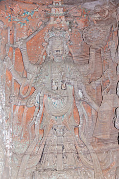 重庆大足石刻之北山石刻,摩利支天女龛,第130龛